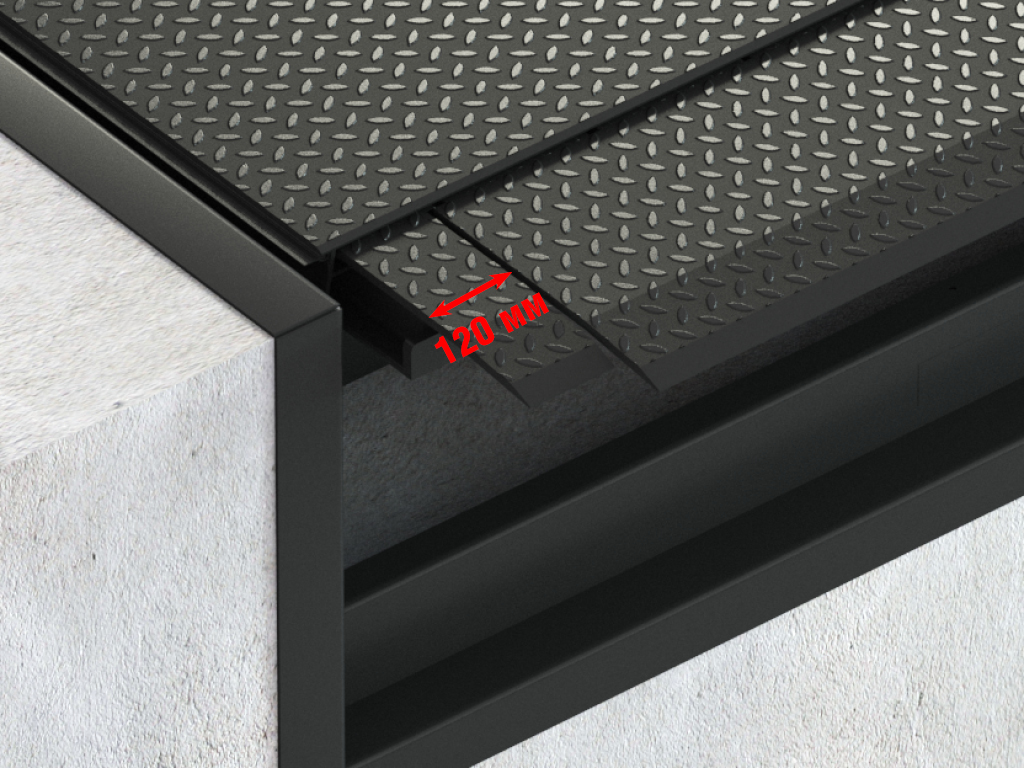 Аппарель сегментированная (3 сегмента).  <br>Фаска 35 мм. Исполняется с 3 сегментами. Выдвигаясь целиком, допускает возможность использования центрального, а также одного или двух боковых сегментов. Позволяет использовать платформу с автомобилями, имеющими ширину меньше стандартной. Доступна только для платформ грузоподъемностью 6 000 кг.